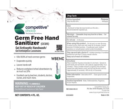 Germfree 4oz (Compchoice 6930 Germfree 4oz)